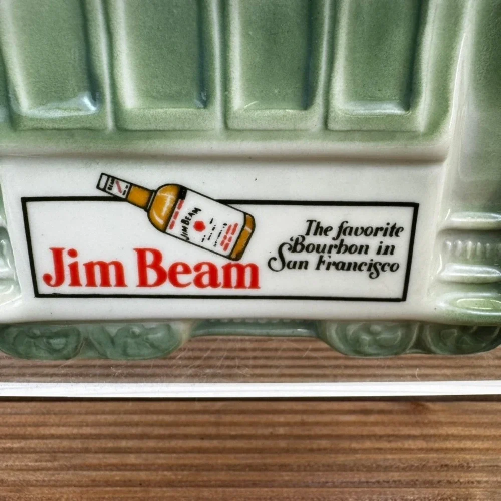 Jim Beam San Francisco Cable Car Ceramic Decanter Vintage Collectible